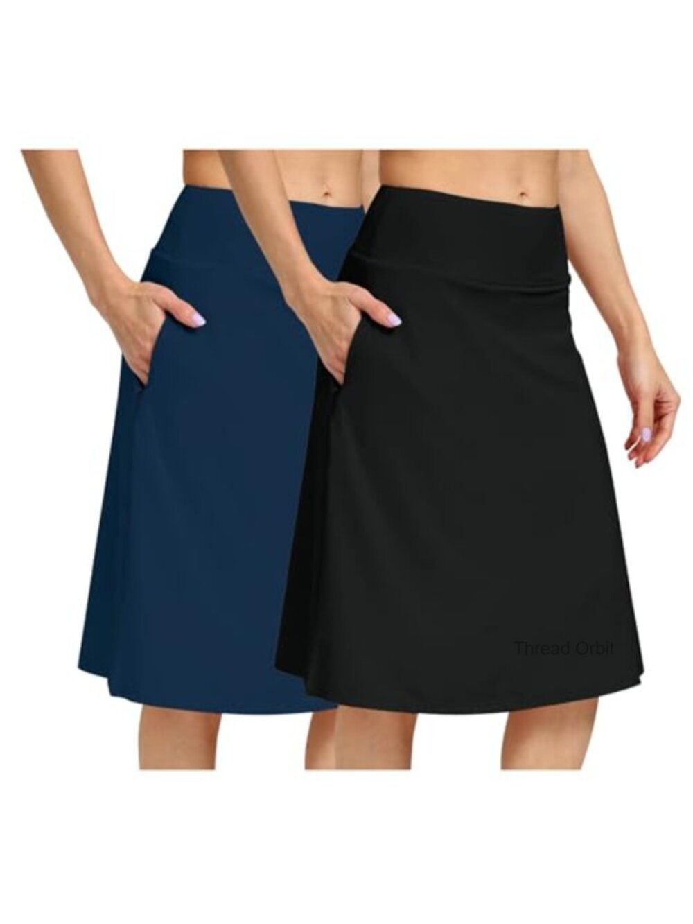 Women's Athletic Midi Skort with Pockets, High Waisted Skirt Shorts for Golf